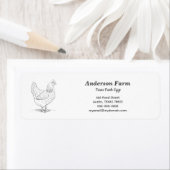 Frische Eier mit Hen-Adresse-Aufkleber (Insitu)