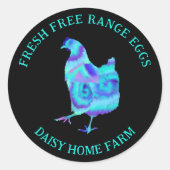 Frische Eier Modernes Geschäft Runder Aufkleber (Vorderseite)