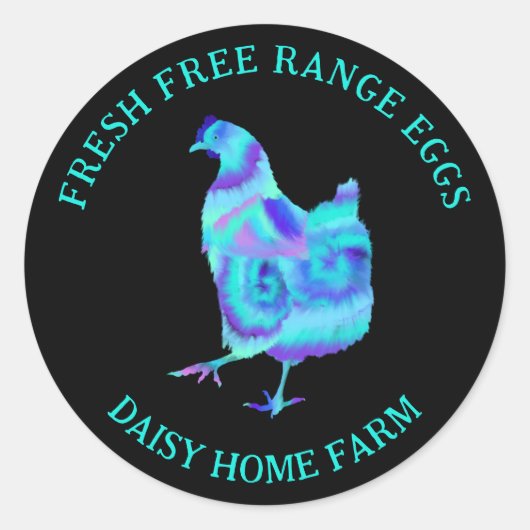 Frische Eier Modernes Geschäft Runder Aufkleber (Vorderseite)
