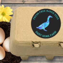 Frische Eier Modernes Geschäft Runder Aufkleber