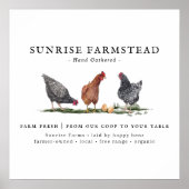 Frische Eier | Niedlich Monogramm Poster (Vorne)