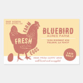 Frische Eier Rechteckiger Aufkleber (Vorderseite)