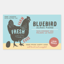 Frische Eier Rechteckiger Aufkleber