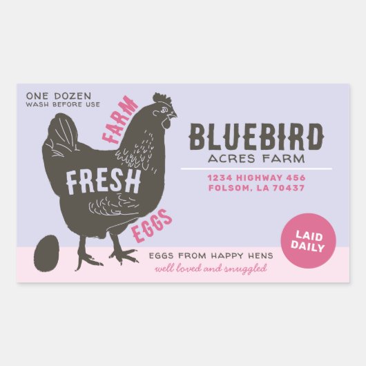 Frische Eier Rechteckiger Aufkleber (Vorderseite)