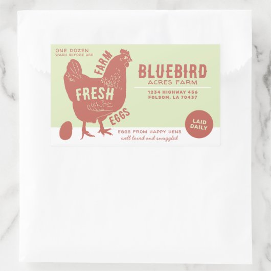 Frische Eier Rechteckiger Aufkleber (Tasche)