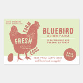 Frische Eier Rechteckiger Aufkleber (Vorderseite)