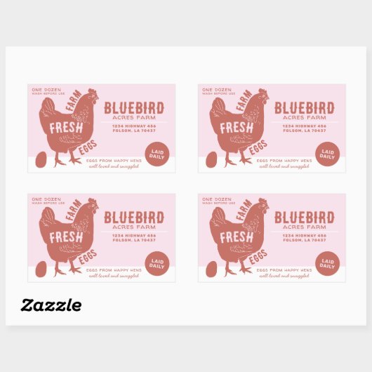 Frische Eier Rechteckiger Aufkleber (Blatt)