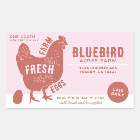 Frische Eier Rechteckiger Aufkleber (Vorderseite)