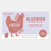 Frische Eier Rechteckiger Aufkleber (Vorderseite)