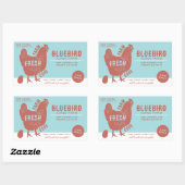 Frische Eier Rechteckiger Aufkleber (Blatt)