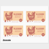 Frische Eier Rechteckiger Aufkleber (Blatt)