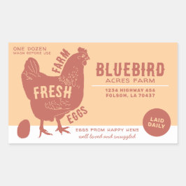 Frische Eier Rechteckiger Aufkleber