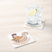 Frische Eier Rechteckiger Pappuntersetzer (Vor Ort)