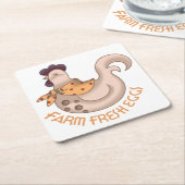 Frische Eier Rechteckiger Pappuntersetzer (angewinkelt)