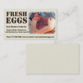 Frische Eier - rotes Henne Schicht-Huhn Visitenkarte (Vorne/Hinten)