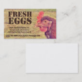 Frische Eier - rotes Henne Schicht-Huhn Visitenkarte (Vorne/Hinten)