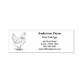 Frische Eier Rücksendeadresse mit Hen Permastempel (Design)