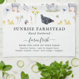 Frische Eier | Rustic Farm Monogram Geschirrtuch