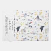 Frische Eier | Rustic Farm Monogram Geschirrtuch (Horizontal)