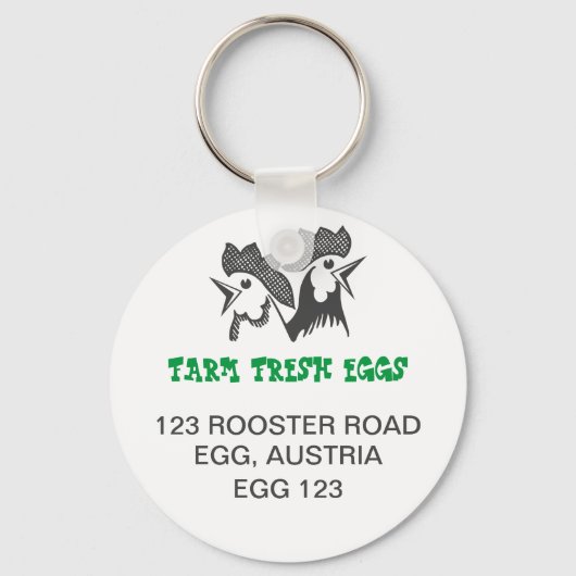 Frische Eier Schlüsselanhänger (Vorderseite)