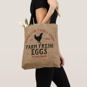 Frische Eier Tasche