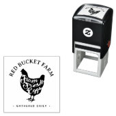 Frische Eier Typografie Hühner Permastempel (Beispiel)