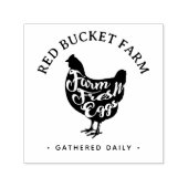 Frische Eier Typografie Hühner Permastempel (Design)