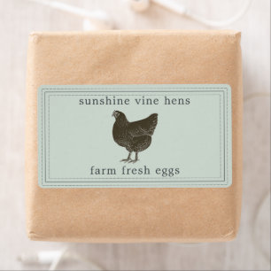 Frische Eier Vintage Henne-Eierkarton