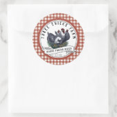 Frische Eier Vintager Hühnerkarton Classic Runder Aufkleber (Tasche)