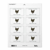 Frische Eier Vintages Etikett für Hühnereier (Vorne)