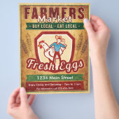 Frische Eier vom Bauernmarkt Flyer (Hand)