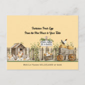 Frische Eier - vom Hennenhaus bis zum Tisch Postkarte (Vorderseite)