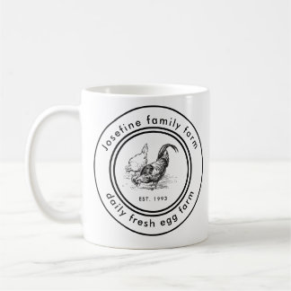 Frische Eier vom Hühnerstall Rustikale Landfarm Kaffeetasse