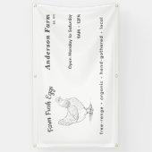 Frische Eierbanner mit Hen Banner (Vertikal)