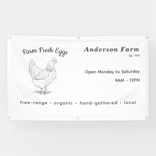 Frische Eierbanner mit Hen Banner (Horizontal)
