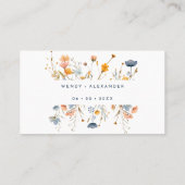 Frische Elegant Floral Wedding Entree Choice Flat Platzkarte (Rückseite)