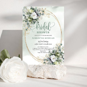 Frische Eleganz Eukalyptus Brautparty-Einladung Einladung