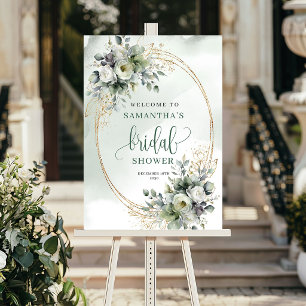 Frische Eleganz Eukalyptus Brautparty Willkommen S Poster