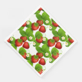 Frische Erdbeere Serviette (Ecke)