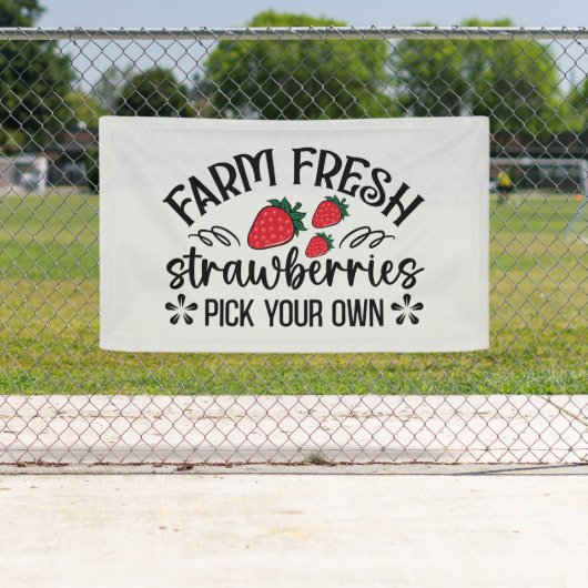 Frische Erdbeeren aus der Landwirtschaft wählen ei Banner (Insitu)