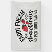 Frische Erdbeeren aus der Landwirtschaft wählen ei Banner (Vertikal)
