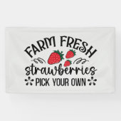Frische Erdbeeren aus der Landwirtschaft wählen ei Banner (Horizontal)