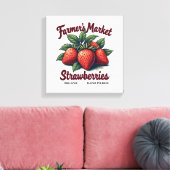 Frische Erdbeeren Bio Leinwand Art (Insitu (Wohnzimmer))