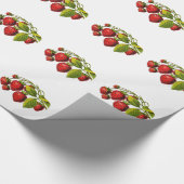 Frische Erdbeeren Geschenkpapier (Ecke)