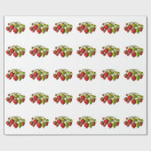 Frische Erdbeeren Geschenkpapier (Flach)