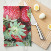 frische Erdbeeren Geschirrtuch (Viertel Falte)