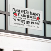Frische Erdbeeren-Händler fügen Tage hinzu Banner (Äußeres Gebäude)
