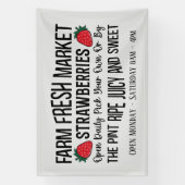 Frische Erdbeeren-Händler fügen Tage hinzu Banner (Vertikal)