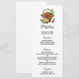 Frische Erdbeeren in einem Korb Einladung