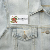 Frische Erdbeeren in einem Korb Namensschild (Beispiel)